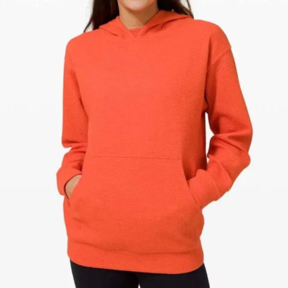Women Lululemon All Yours Hoodie *Bubble Dot Heathered Brick / White Size 4